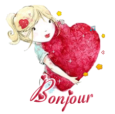 Gif animé bonjour coeur